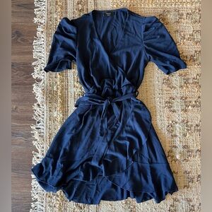 Vici Midnight Blue Navy Wrap Dress